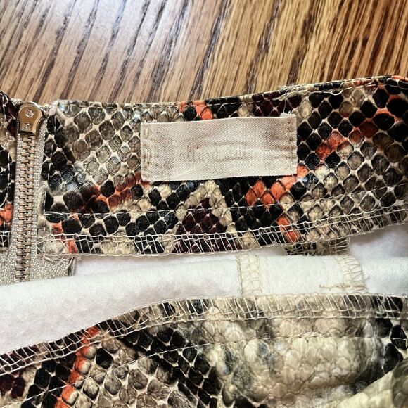 Alter'd State Wom Sz XS Snake Print Mini Skirt High Waist Tan Grey Orange Zipper - Picture 10 of 13